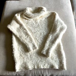 Fuzzy knit Turtleneck sweater